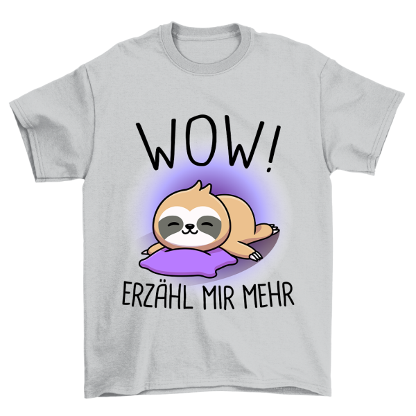 WOW Faultier - Shirt Unisex Mode – Bild 2
