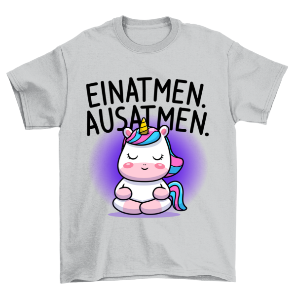 Einatmen Einhorn - Shirt Unisex Schn?ppchen – Bild 2