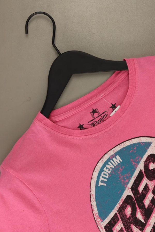 Tom Tailor Printshirt für Herren Gr. S Kurzarm pink aus Baumwolle Jetzt online – Bild 3