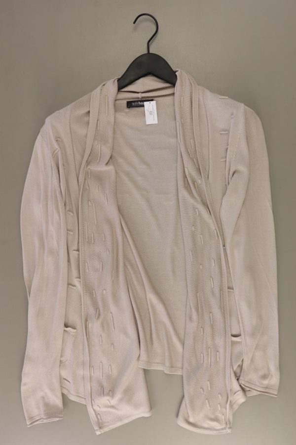 Gollehaug Strickjacke Gr. 38 Langarm grau aus Viskose Online-Schn?ppchen