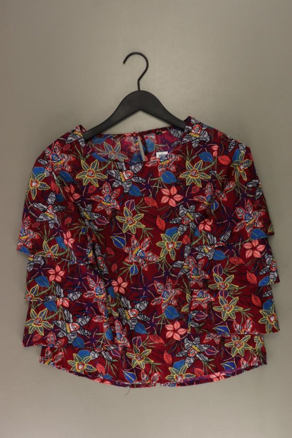 Regular Bluse Gr. 38 mit Blumenmuster 3 4 Ärmel mehrfarbig aus Polyester Rabatt