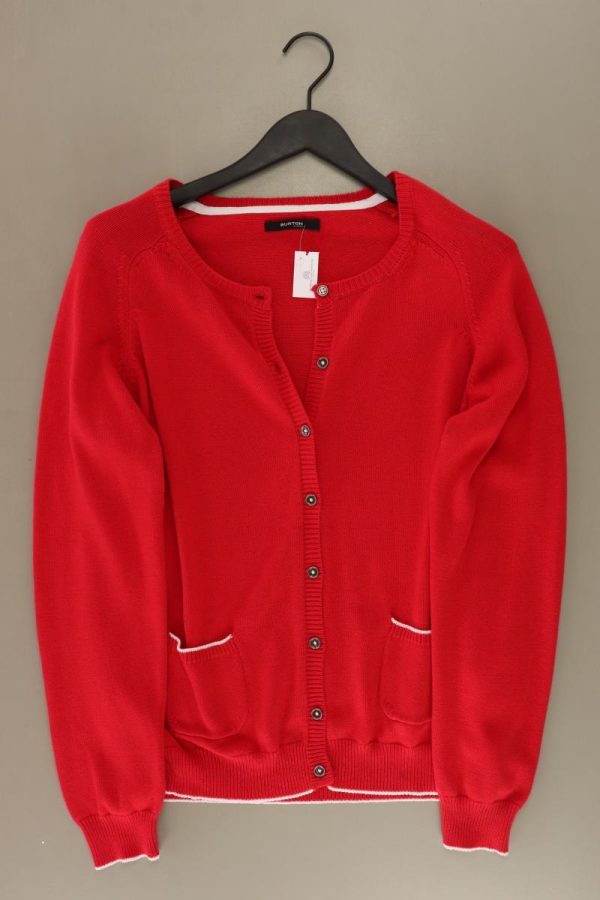 Burton of London Strickjacke Gr. XL neuwertig Langarm rot aus Baumwolle Mode