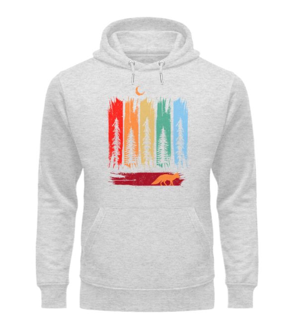 FUCHS IM WALD BUNT - Bio Unisex Hoodie (PREMIUM) Online-Verkauf – Bild 4