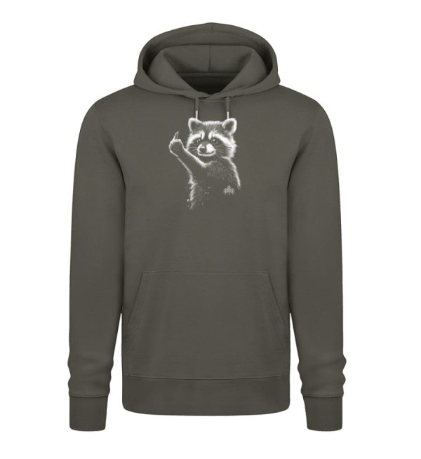 Frecher Waschbär (groß)  - Bio Unisex Hoodie (Premium) Rabatt – Bild 3