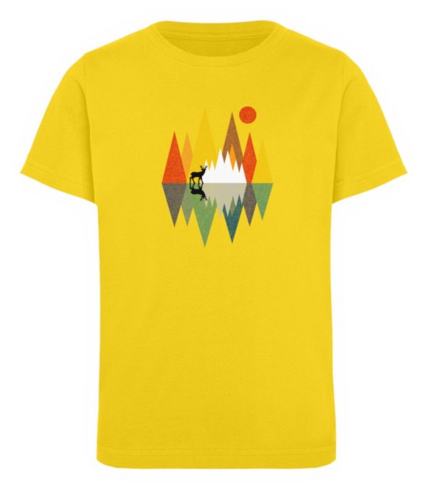 HIRSCH IM WALD GEOMETRISCH- Bio Kinder Shirt Verkauf – Bild 3