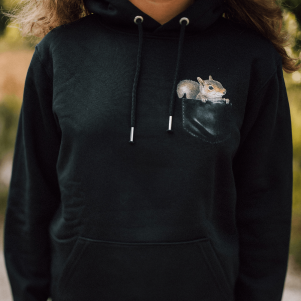 Eichhörnchen Tasche - Bio Unisex Hoodie (PREMIUM) Online-Verkauf – Bild 3