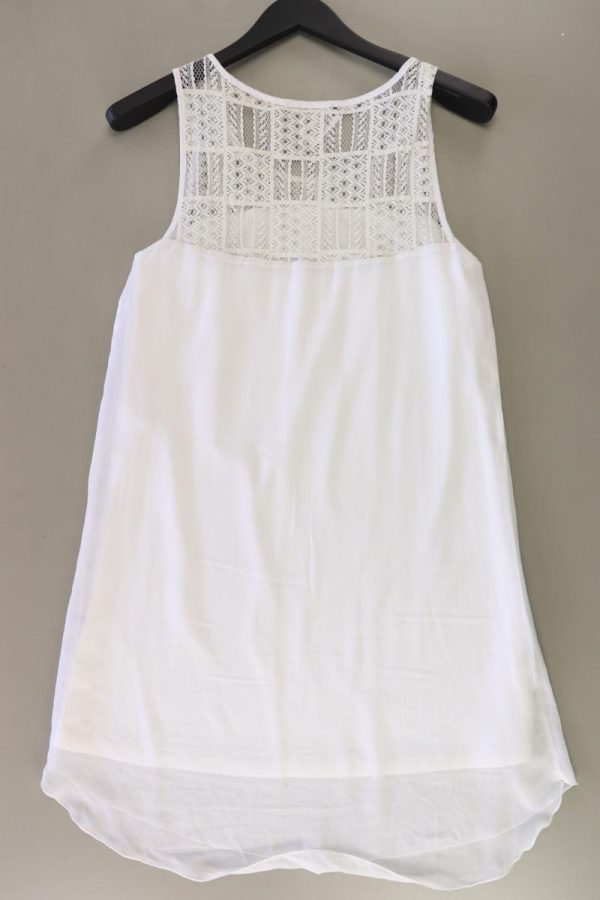 Vila Chiffonkleid Gr. M Ärmellos weiß aus Polyester Online-Schn?ppchen – Bild 2