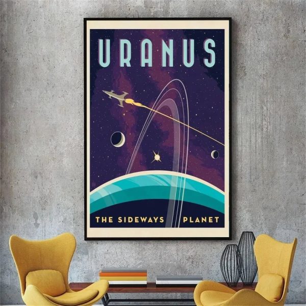 Poster Vintage Planète Uranus Verkauf