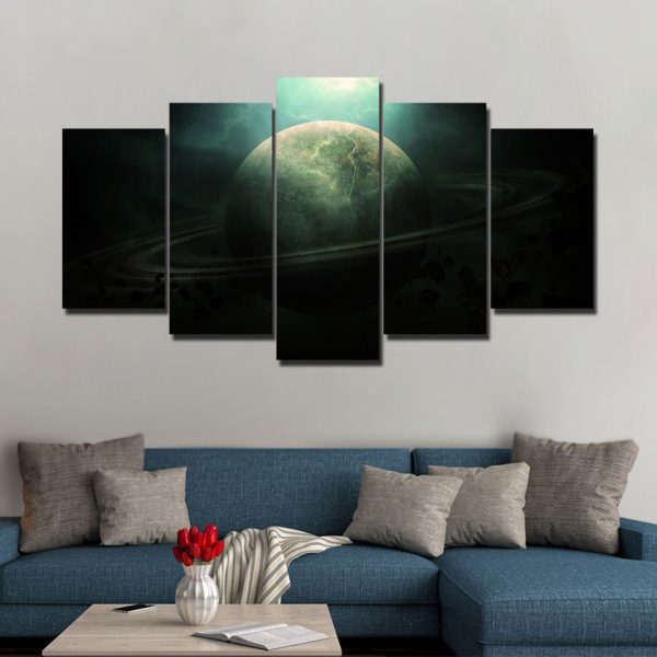 Tableau planète à anneaux dans l espace Online-Verkauf